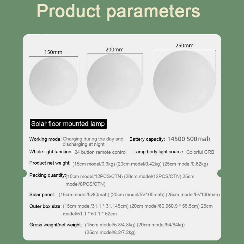 Garden Ball Light Solar LED Glowing Ball Light Waterproof Lawn Lamp Pool Toy Outdoor Party Wedding bar Lawn Pathway Yard Decor Y240816