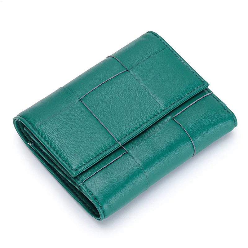 short fashionable genuine leather coin sheepskin woven womens card holder ious 30% discount wallet 240816 74db 4