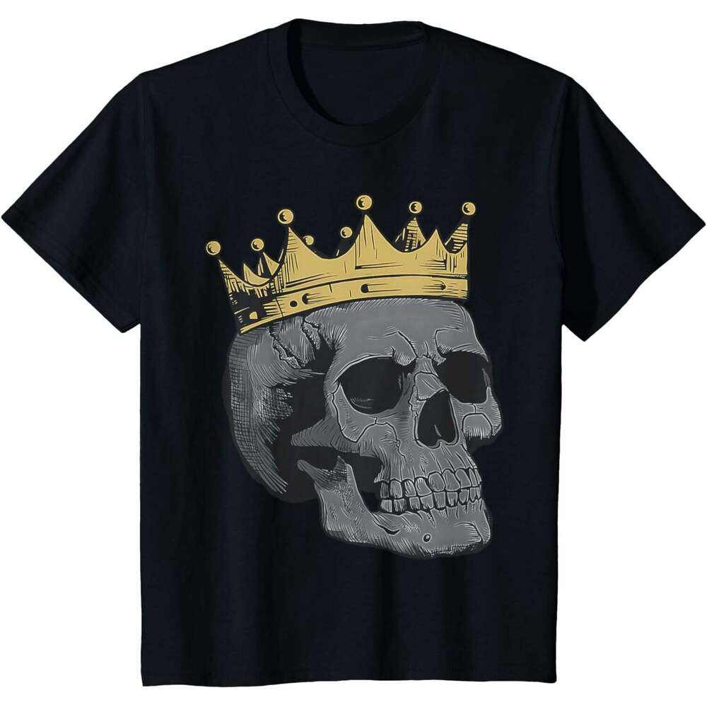 Halloween T shirt for Mens Gothic Royalty Crowned Skull Dark Fantasy Graphic Tee T-Shirt Shirts Tshirt Casual Tops Clothes Short sleeve 2025