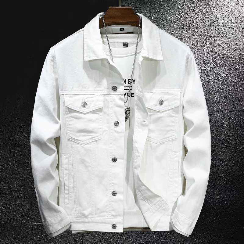 White Armygreen Classic Retro Cowboy Jacket Mens Street Fashion Japanese Casual Jacket Mens Brand Jeans Jacket Plus Size 5XL W241011