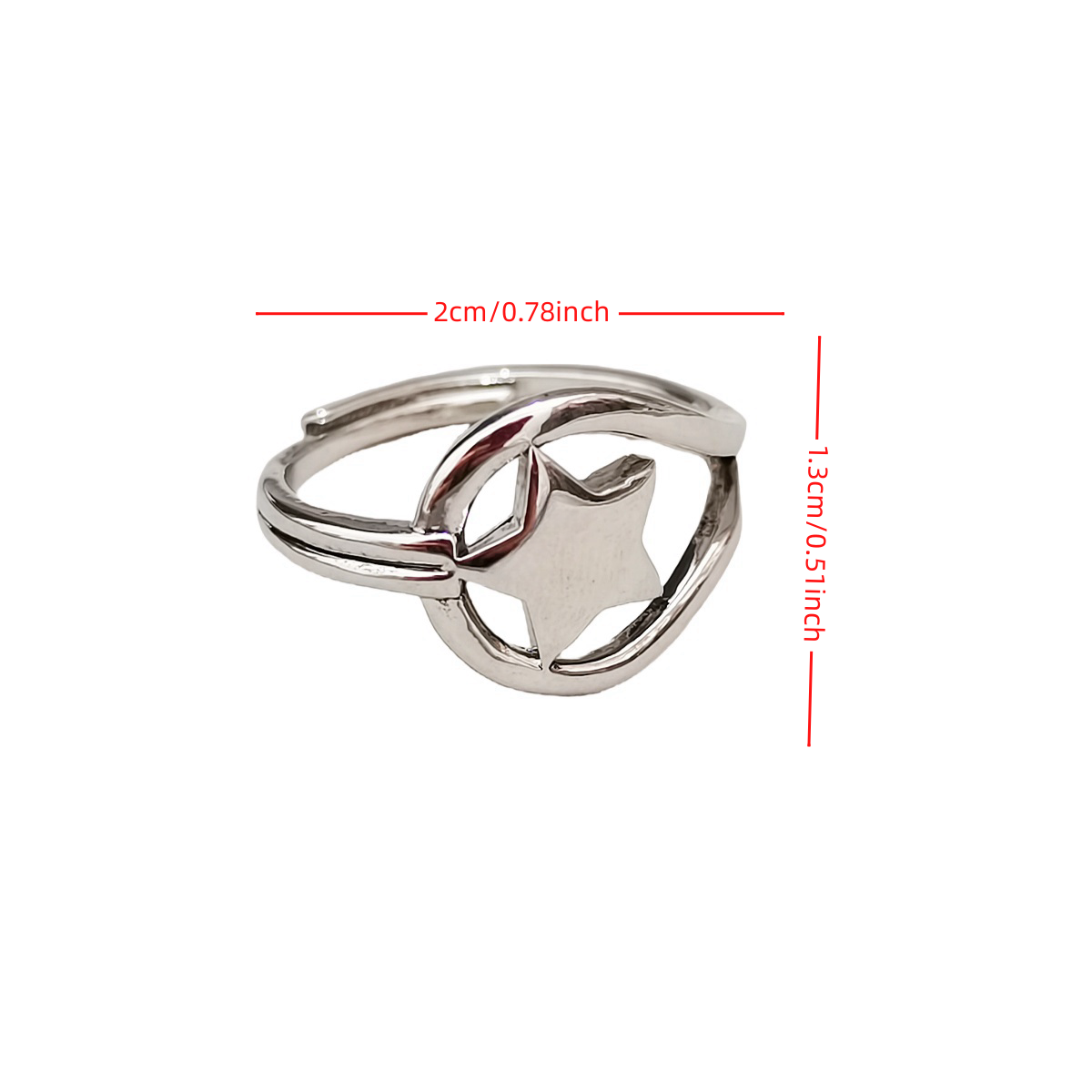 Designer ring copper material personality fashion open finger ring three-piece ring hollow geometric love ring female niche index finger ring