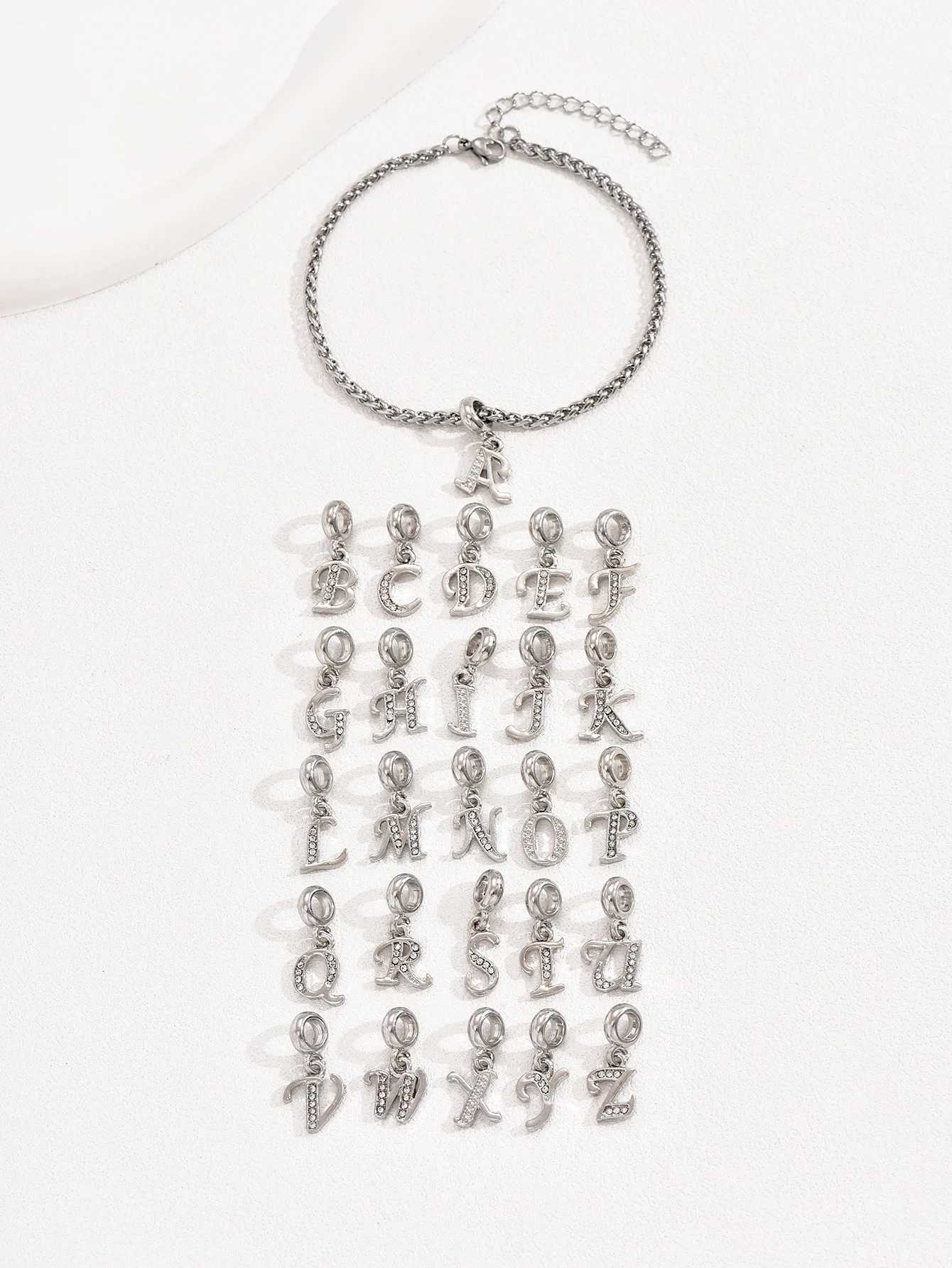 Hot selling 26 letter stainless steel ankle chain fashionable and elegant ankle bracelet accessories 2024 W240815