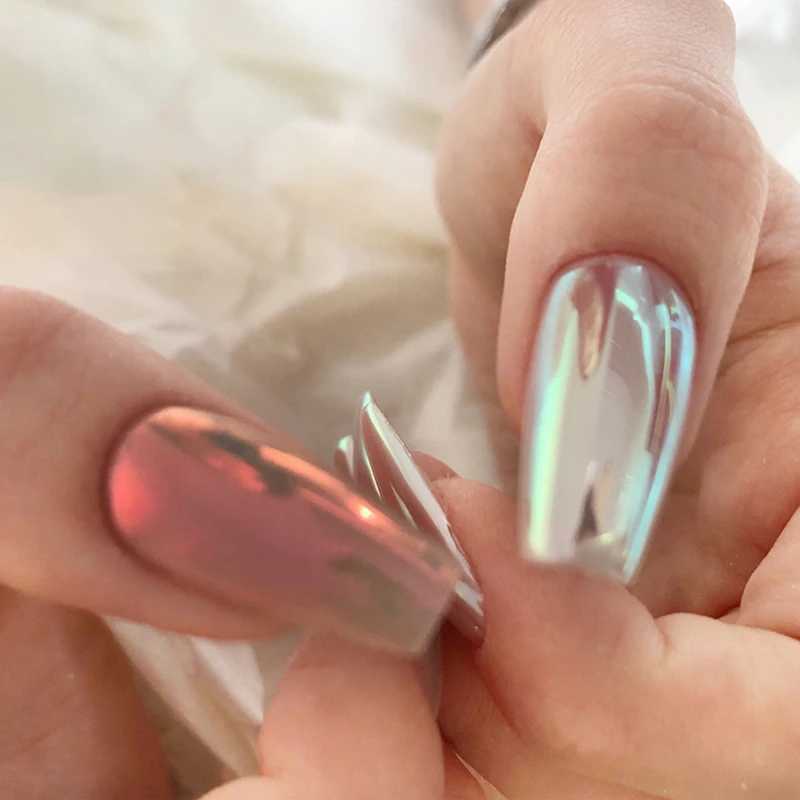 Shell Pearl Nail Powder Pigment Mirror White Rubbing on Nail Glitter Dust Chrome Aurora Manicure Nail Art DecorationXJ240815