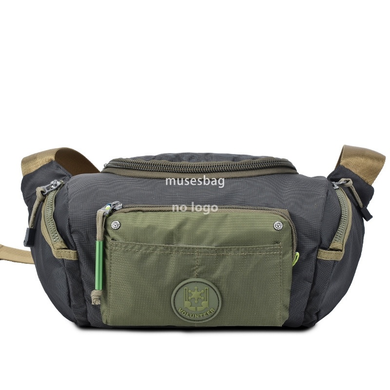 Multi-pocket men's bag Fanny pack Men's Valandere Outdoor sports riding bag canvas waterproof crossbody bag