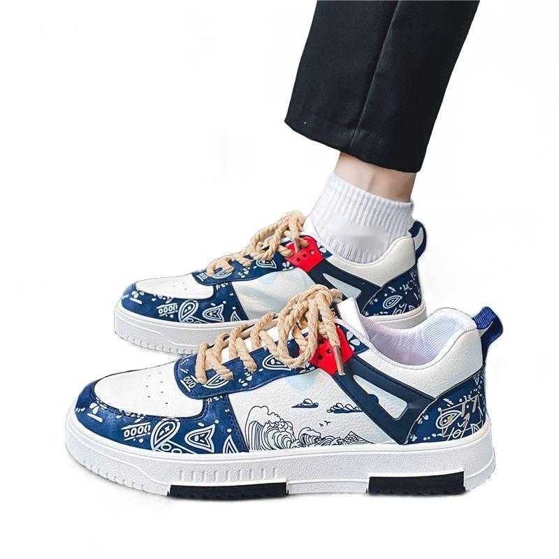NXY Mens Shoes Summer Breathable Canvas Shoes for Male Students Korean Version Trendy Versatile White Shoes Thick Soled Sports Board Shoes for Men
