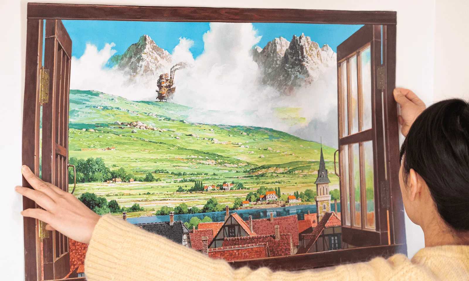 Fairy Tale Small Fresh Window Hanging Cloth Bedroom Dormitory Decoration Hanging Painting Tapestry Background Cloth Tablecloth Y240816 - view 4