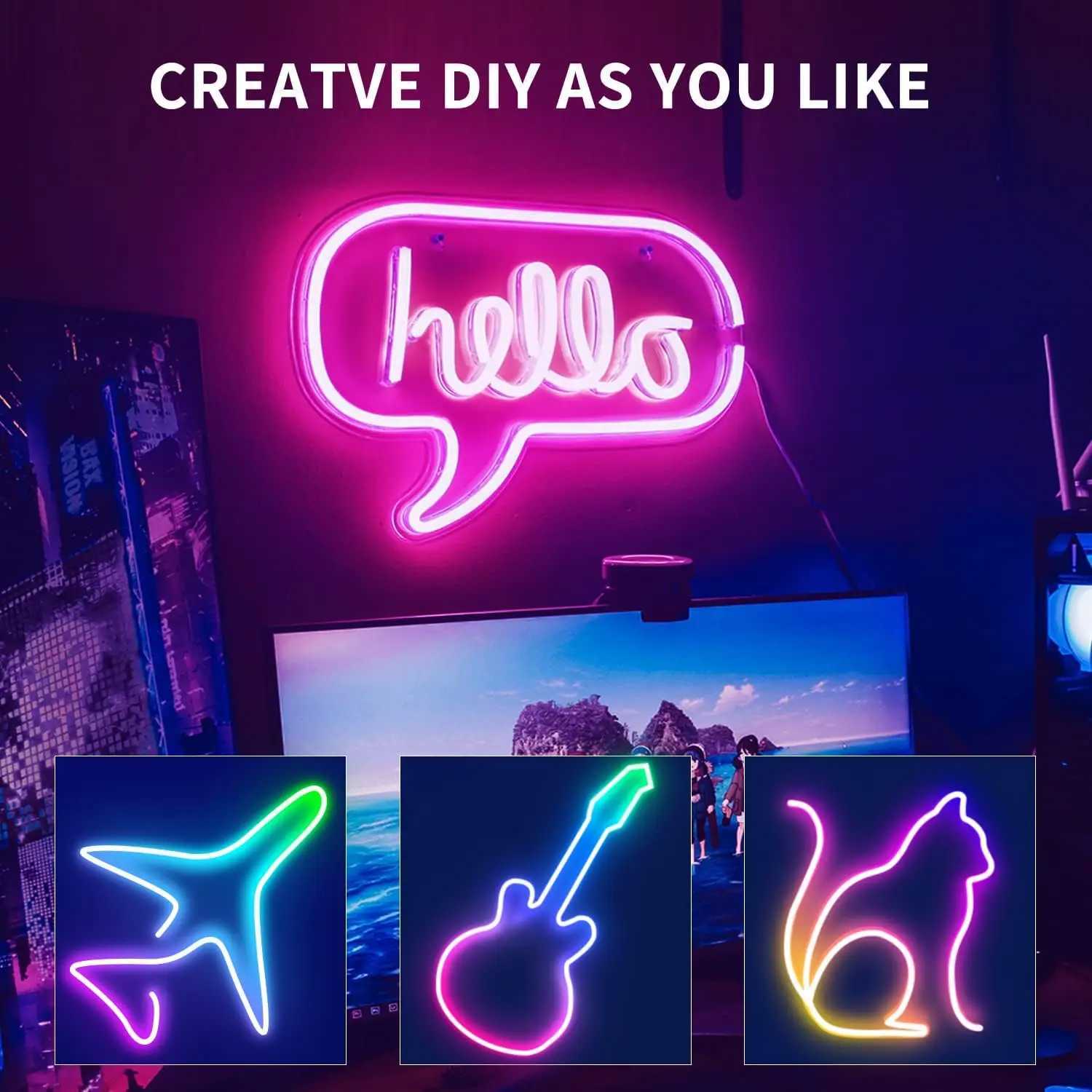 LED Neon Strip Light 10M-30M Control with App/RemoteFlexible Led Rope LightsMultiple ModesIP67 Outdoor RGB Neon Lights CL240815