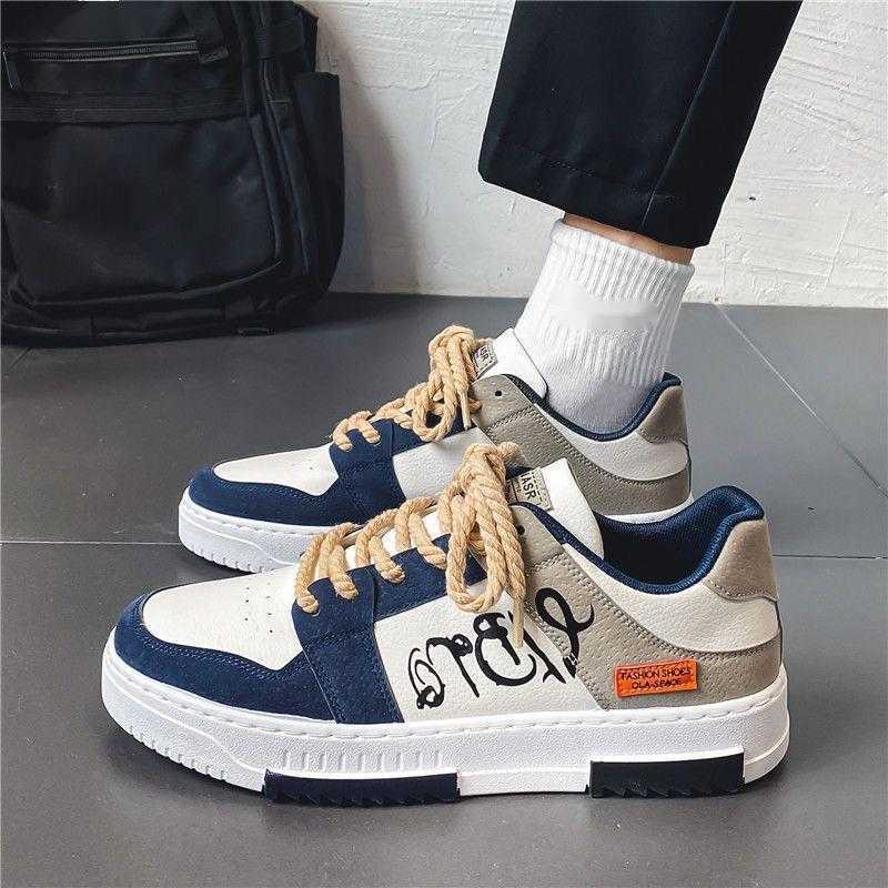 NXY Spring Mens Breathable Canvas Shoes for Male Students Trendy and Versatile White Shoes Thick Soled Sports and Leisure Board Shoes