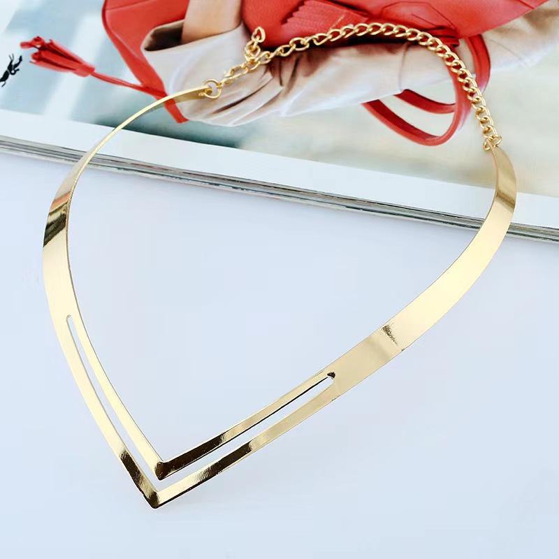 Stylish Elegant Tempered Metal Necklace Trendy European American Hip-Hop Jewelry