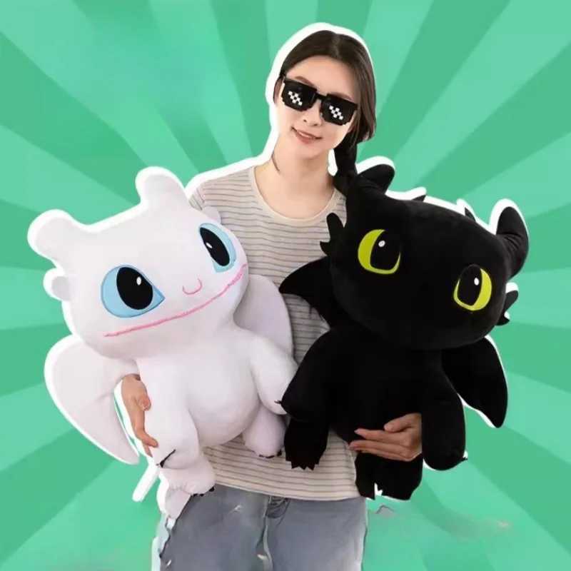 Toothless Dragon Plush Toy Throwing Pillow Cute Cartoon Dragon Soft Decoration Body Pillow Decoration Anime Stuffed Doll Childrens Gift W240816