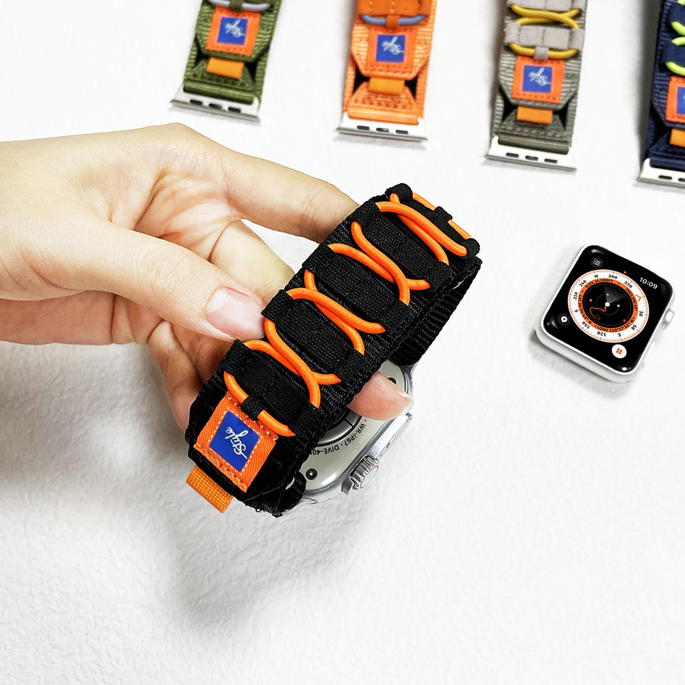 Wrist Strap Apple Watch Ultra 2 Series 9 8 7 6 SE 5 4 Nylon Tactical Sports band for iwatch 49mm 45mm 44mm 42mm Bracelet free shipping