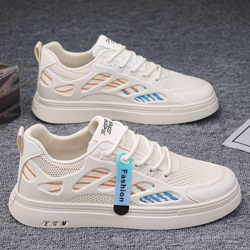 NXY Canvas Shoes Mens Shoes Summer Breathable Mesh Shoes Sports Shoes Korean Version Versatile White Shoes Thick Soled Casual Board Shoes Men