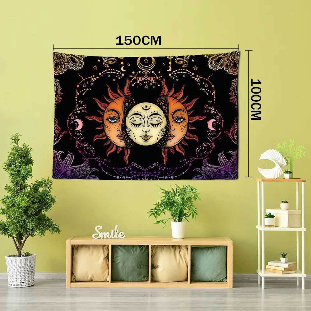 1pc Sun And Moon Tapestry Tapestry Wall Hanging Wall Decoration Room Decoration Free Installation Package Y240816