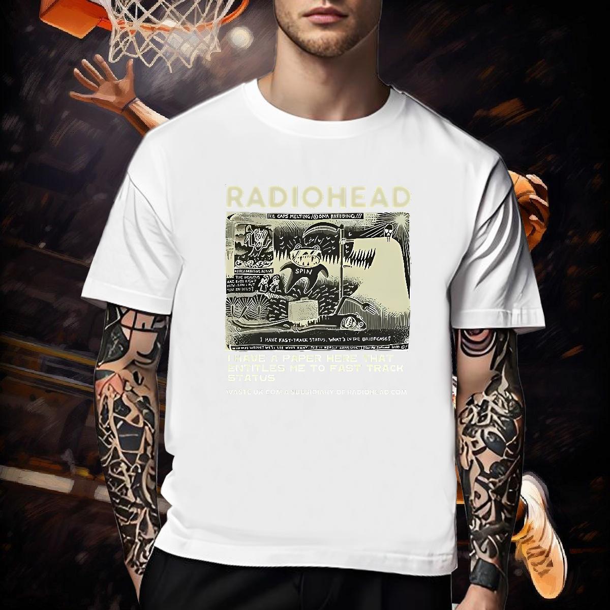 2024 Men Clothes T-Shirt 230g Pure Cotton Summer Casual english Crew Neck Breathable T Shirts Men Soft Cartoon Print Tops Shirt