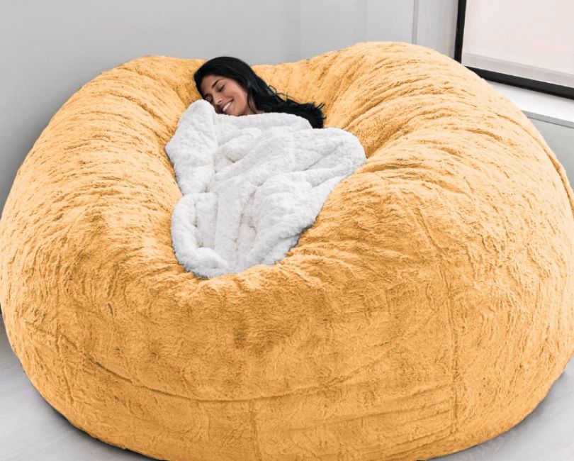 Oversized Cartoon Bean Bag Chair Cover, Soft Veet Fabric Lazy Gaming Sofa - 005 dh5727163