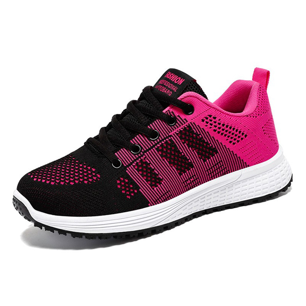 Women's breathable and comfortable flying woven one foot comfortable casual sports single shoes