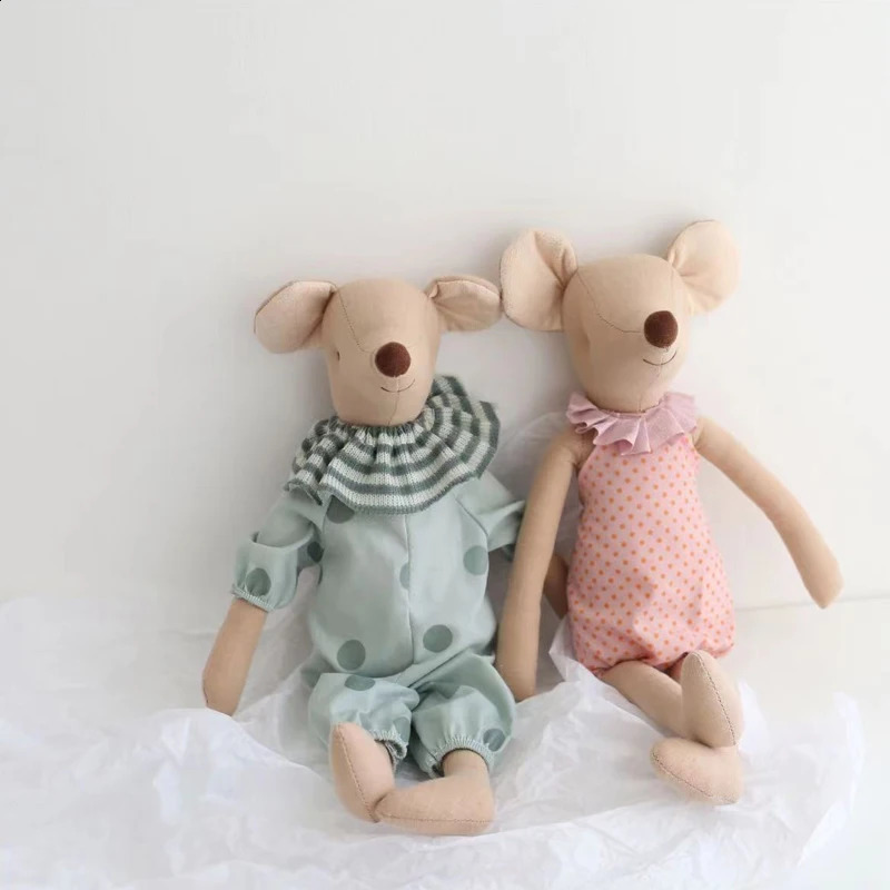 Cute Baby Mouse Plush Toys Stuffed Animal Mouse Dolls Lovely Rat With Clothes Kids Birthday Gifts Toys for Boys Girls Kids Toy 240806 - view 3
