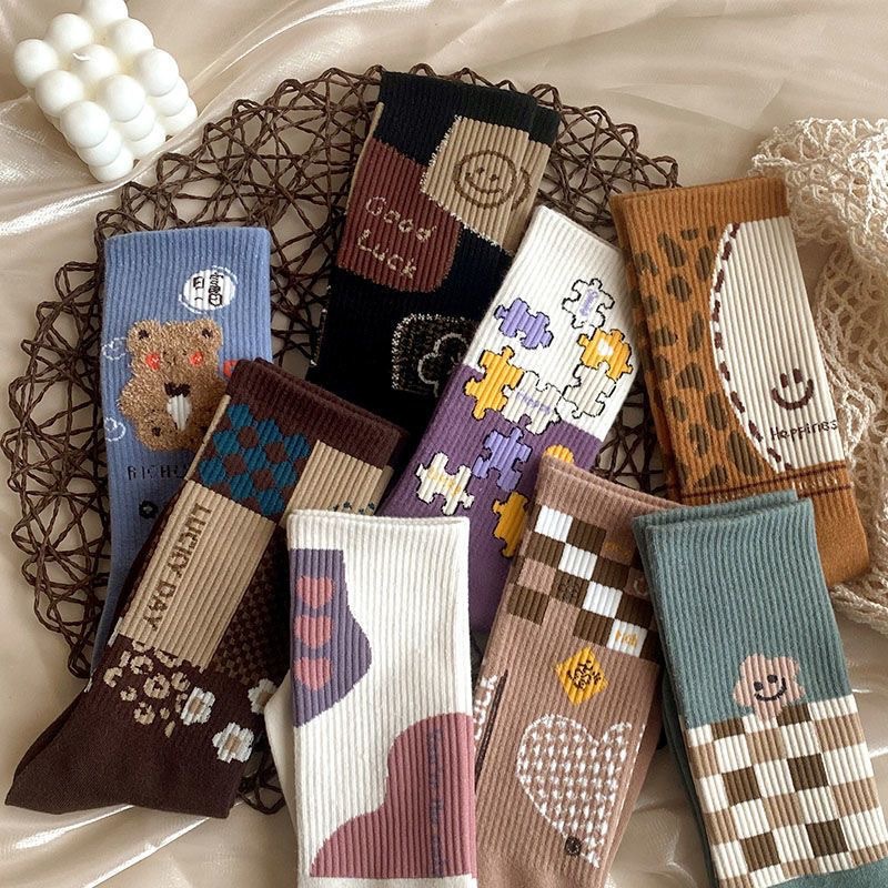 Korean Version Children's Thick High Tube Cotton Socks - Versatile Retro Sports Style for Students
