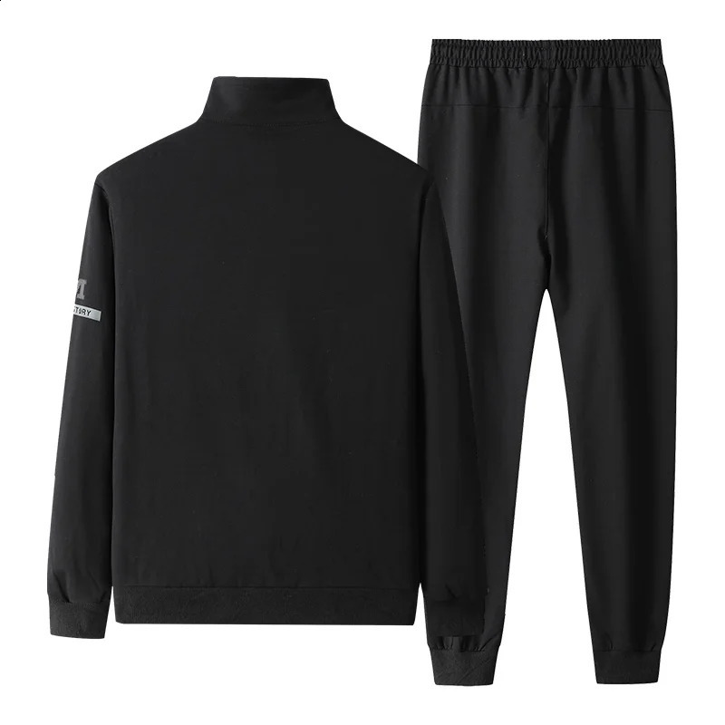 Spring and Autumn Mens Casual Sports Jogger 2-piece Sportswear Set Mens Sportswear Printed Set Mens Sportswear Jacket Large Size 7XL 240827