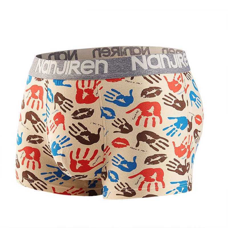 5Pcs/lot Mens Boxer Shorts Cotton Sexy Underwear Print Underpants Male Breathbale Lingerie Plus Size L-5XL Free ShippingXJ240815