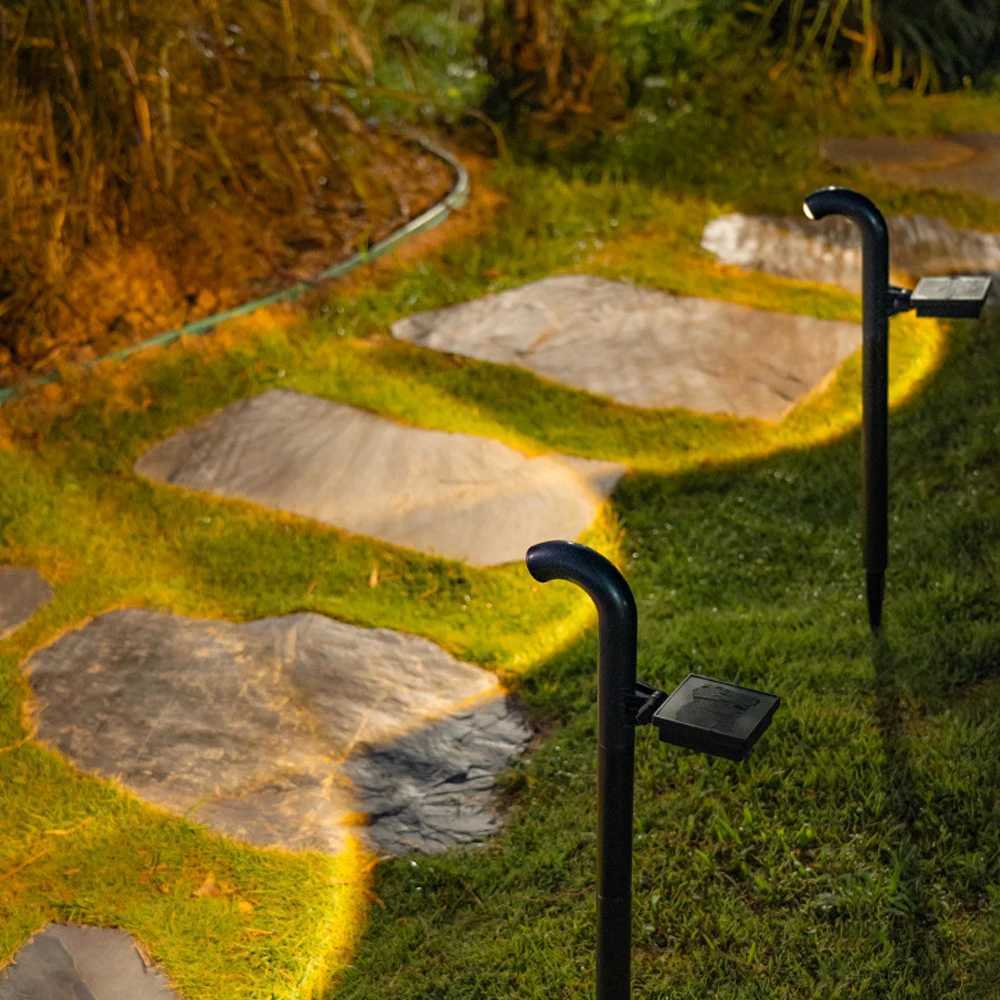 4/6PCS 3000k Led Solar Lawn Lights Outdoor Lamp Garden Courtyard For Walkway Path Villa Landscape Projection Solar Path Light Y240816