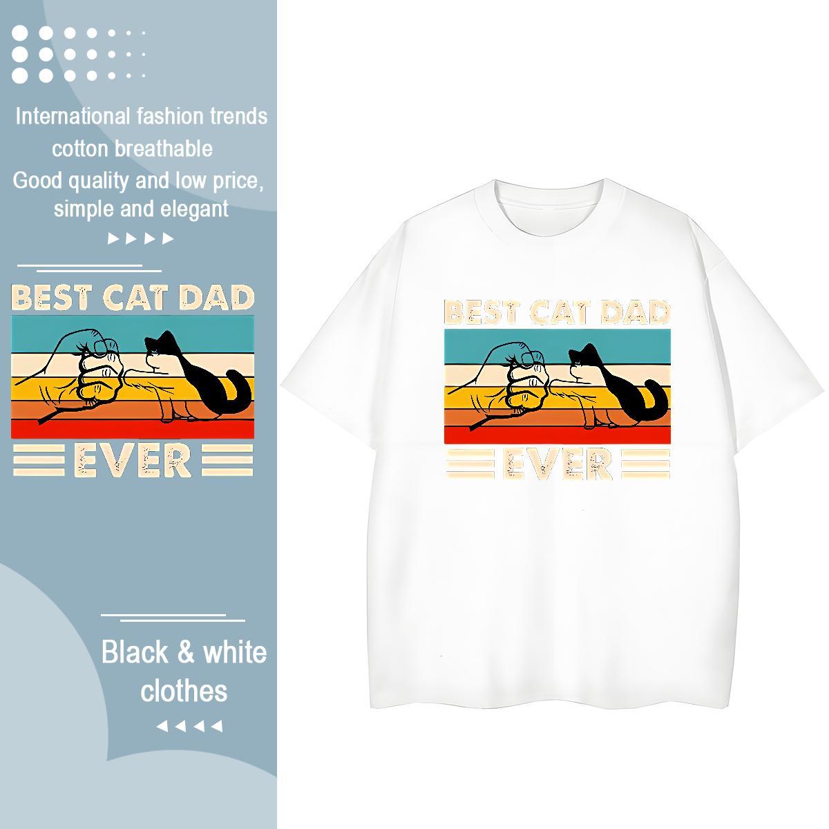 TOP Quality T-Shirts for Women O Neck Short Sleeves 100% Cotton 230g Tshirt for Man Woman DIY Anime cat Summer Casual Designer Nice Tops Shirt