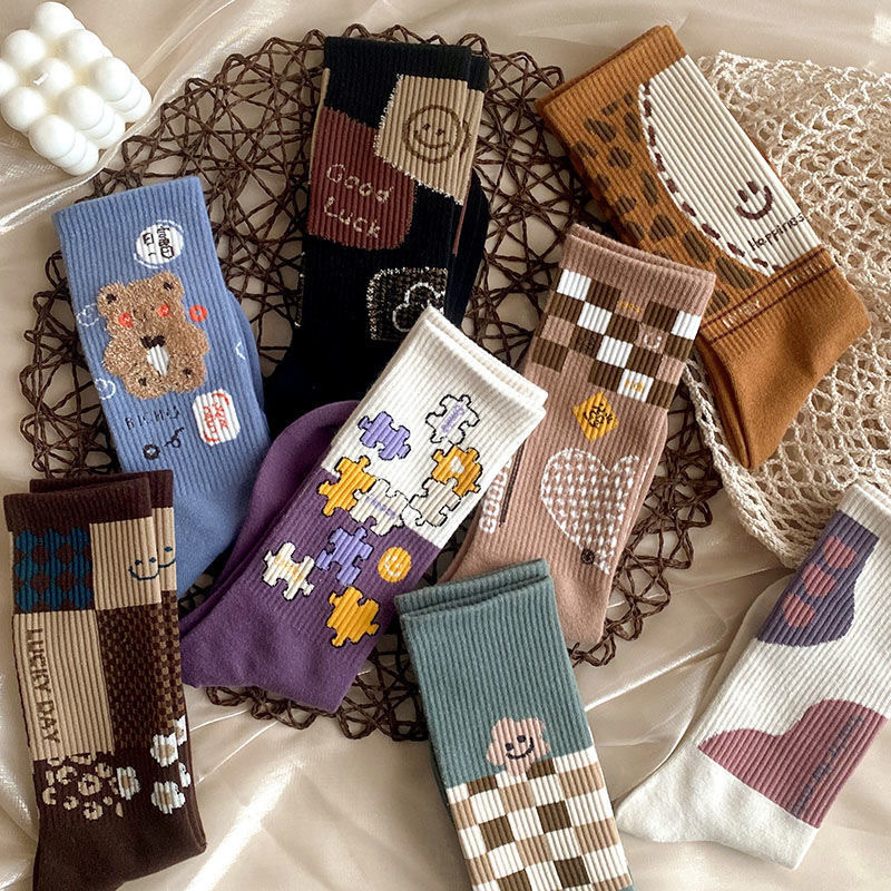 Korean Version Children's Thick High Tube Cotton Socks - Versatile Retro Sports Style for Students