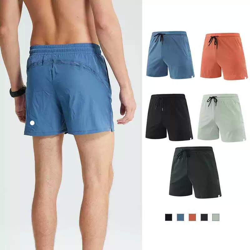 L4004 Men Breaker Sports Quick Dry Linerless Shorts With Zipper Pocket Mobile Phone Casual Running Gym Fifth Mens Jogger Pants