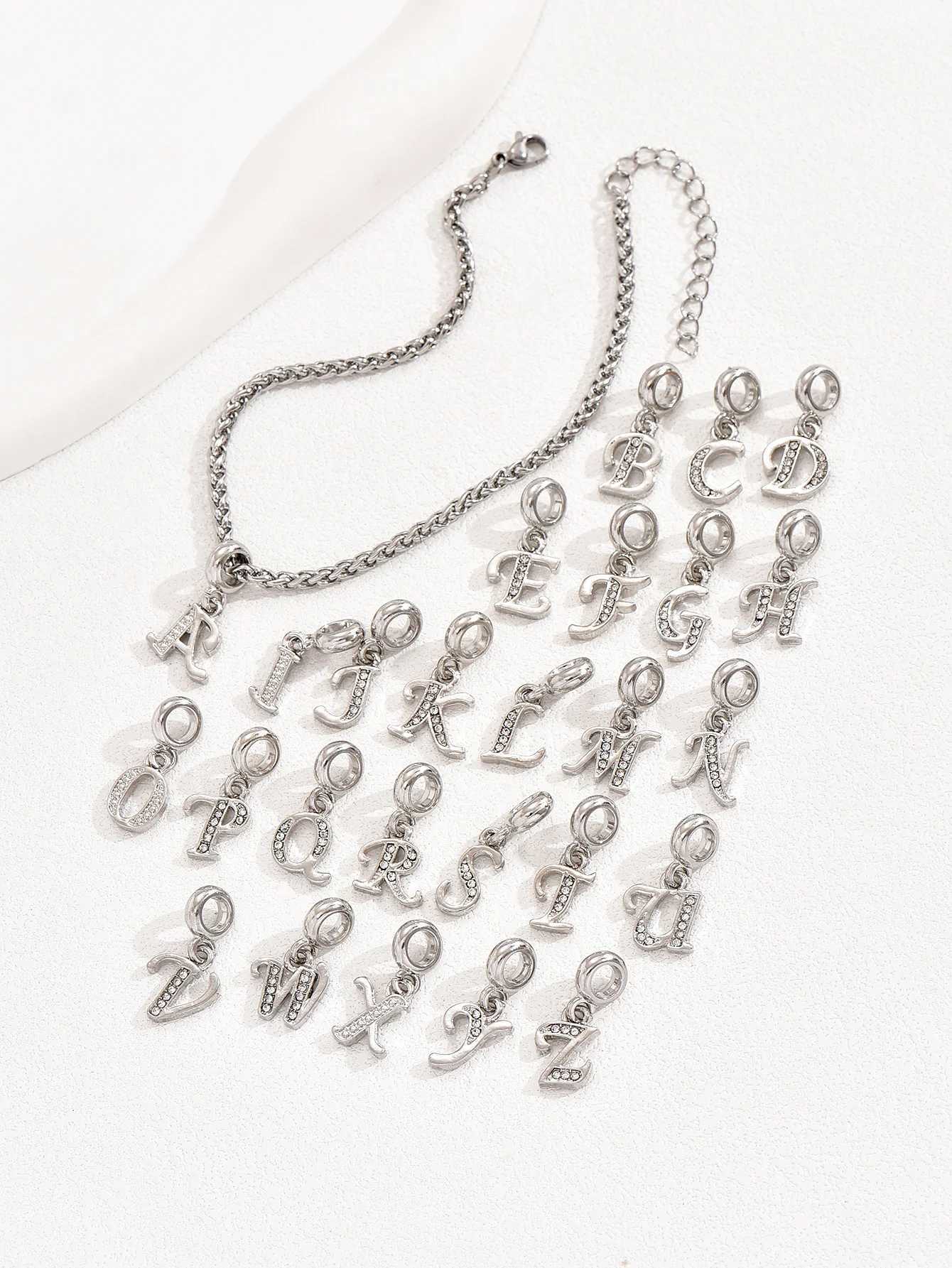 Hot selling 26 letter stainless steel ankle chain fashionable and elegant ankle bracelet accessories 2024 W240815