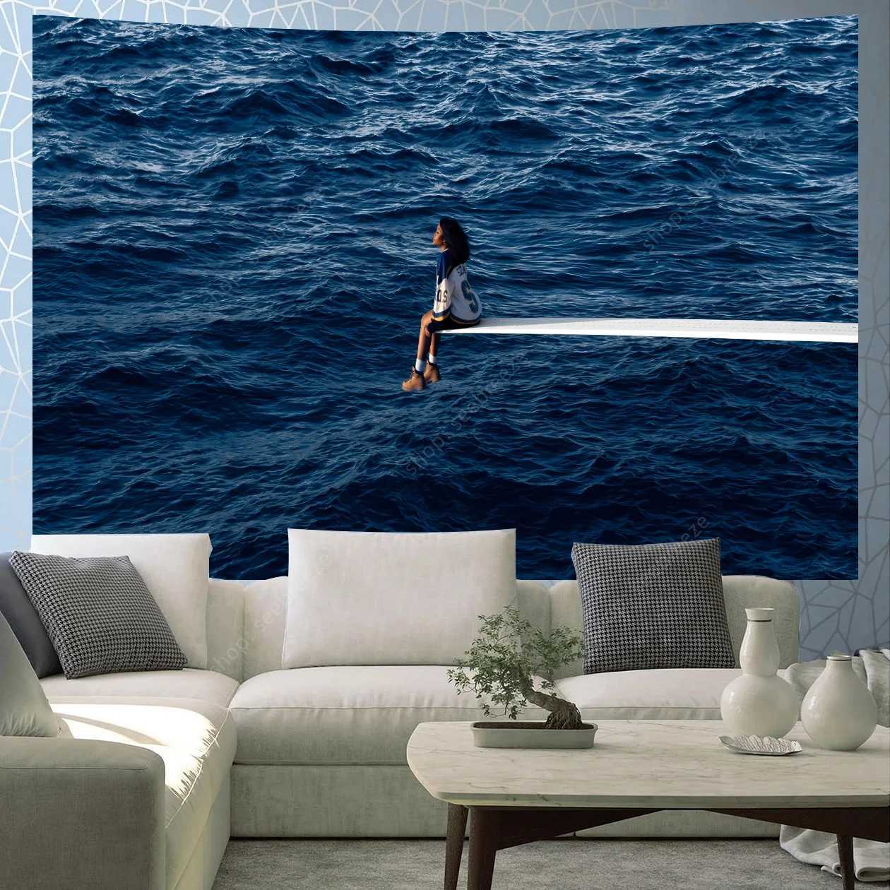 SZA Album Flag SOS Art Music Cover Poster Tapestry for Room College Dorm Men Cave Wall Living Room Bedroom Decor Y240816