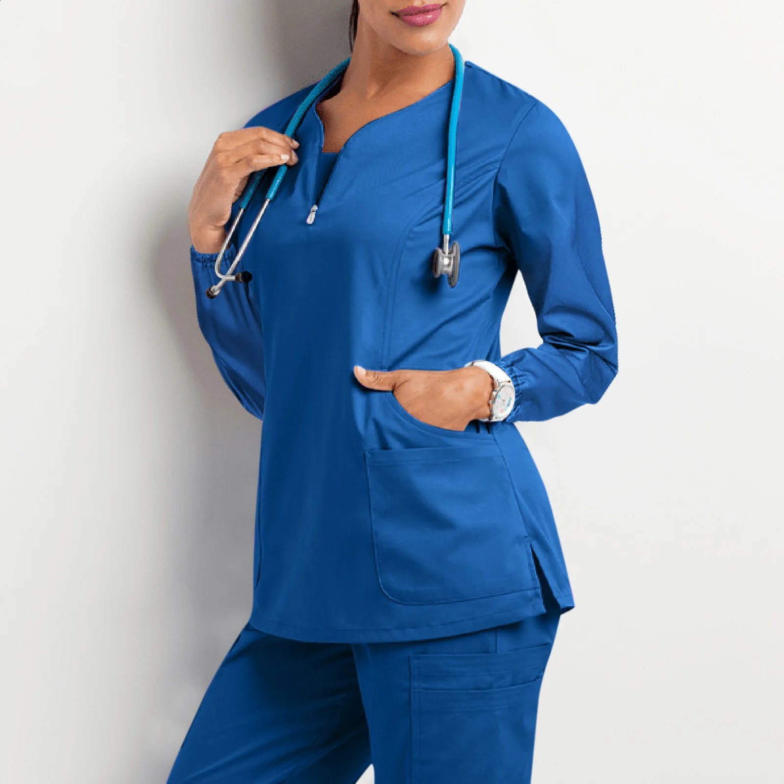 Autumn and Winter Operating Room Hand Washing Uniform Womens Long-sleeved Workwear Nurse Surgeon Isolation Overalls 240815