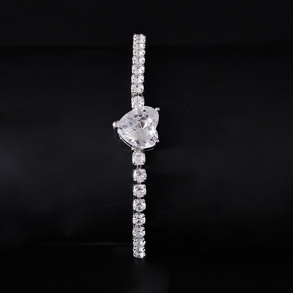 Elegant White Gold Fill Cubic Zirconia Tennis Bracelet for Women
