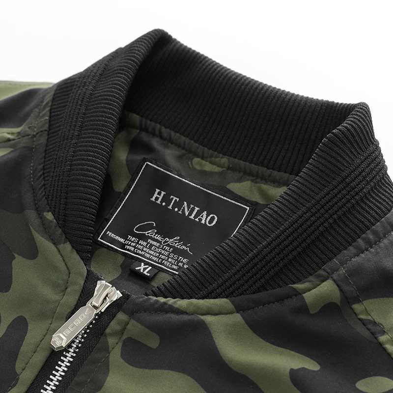 New camouflage bomber jacket mens autumn retro pilot windproof base jacket camping wear-resistant work jacketW240711