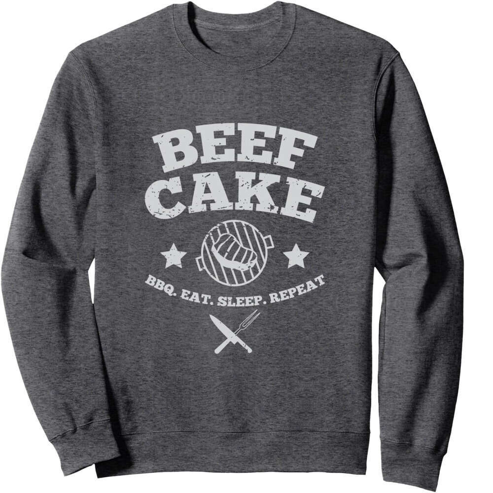 Long Sleeve Shirts For Men Sweatshirt Beef Cake Bbq, Eat, Sleep, Repeat Meat Lover Gift Sweatshirt T Shirt Graphic Tee Streetwear sweatshirts