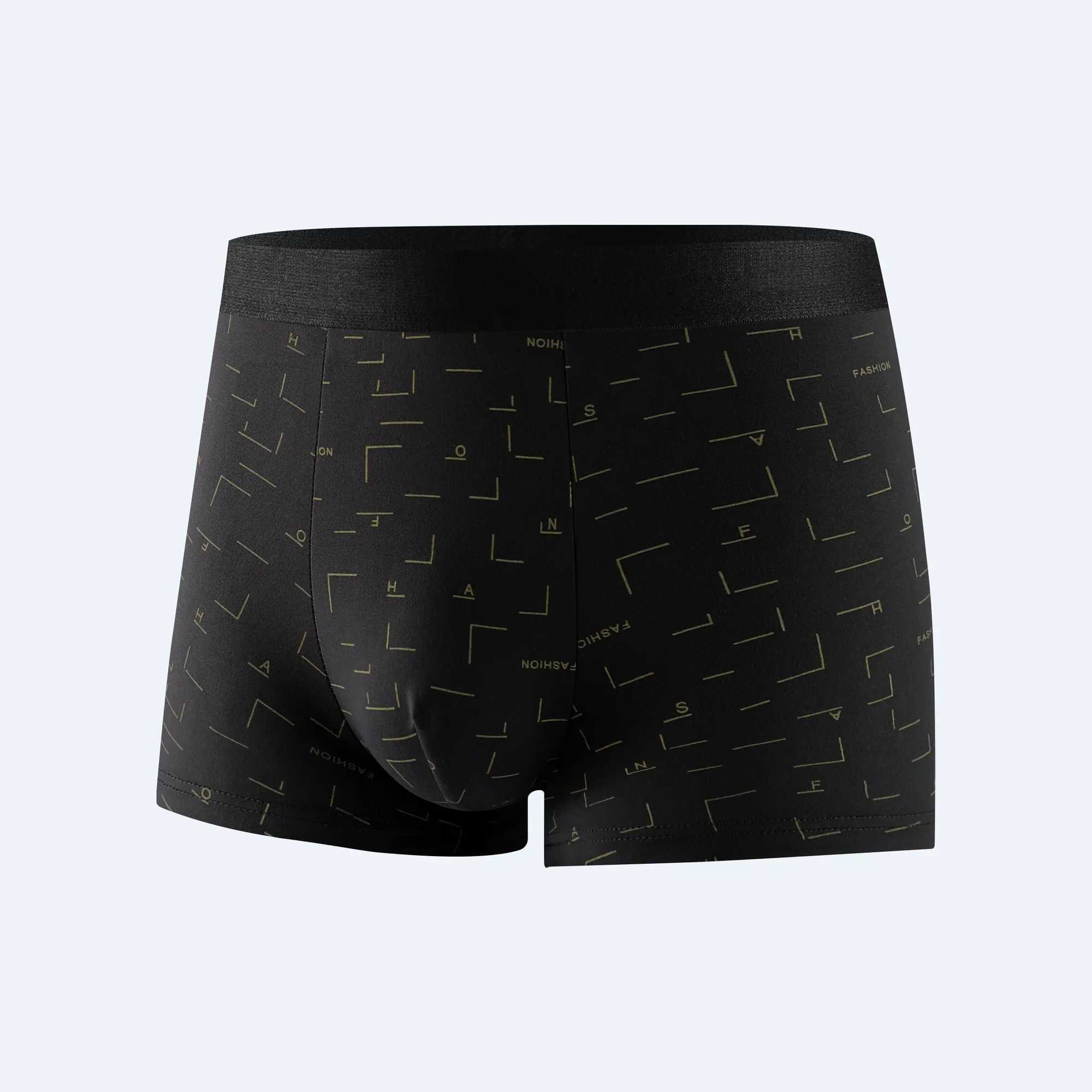 XL-4XL Man Boxers Printed Underpants U Convex Panties Male Fashion Comfortable Shorts Mens Solid Breathable Underwear 45kg-100kgXJ17