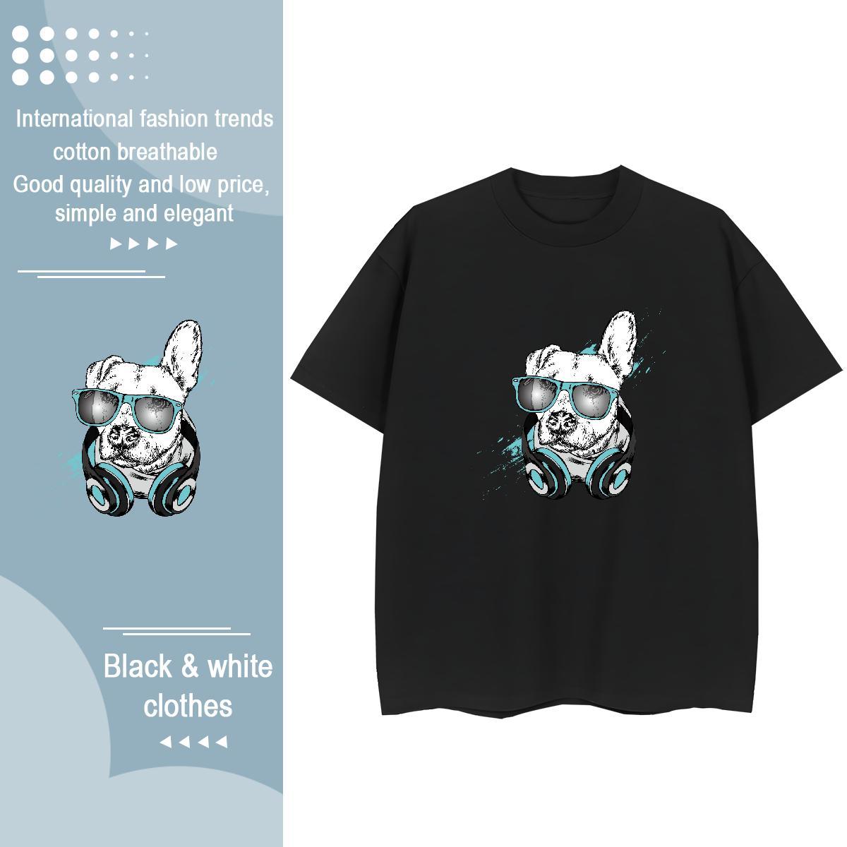 Designer T Shirts Women Breathable Short Sleeve 230g 100% Cotton Woman Tshirt Custom Print Oversized dog Beach Female Clothes Shirt