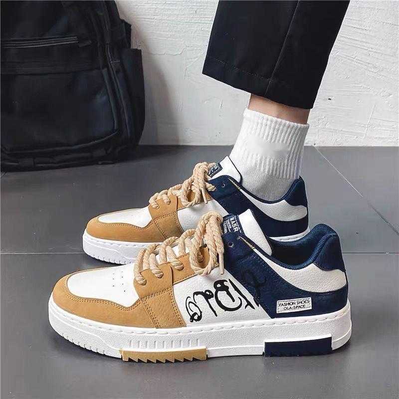 NXY Spring Mens Breathable Canvas Shoes for Male Students Trendy and Versatile White Shoes Thick Soled Sports and Leisure Board Shoes