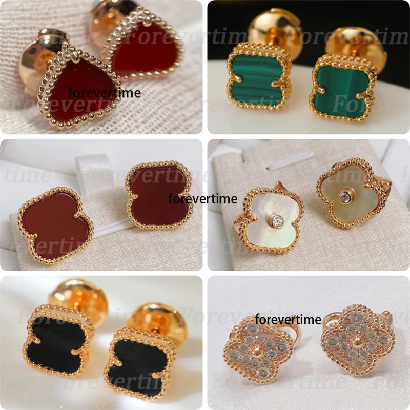 High quality Earrings red Black Mini 925 silver Stud Earrings Designer Earring shell Pearl Gold Earrings for Women Luxury Earrings Wedding Jewelry Gift