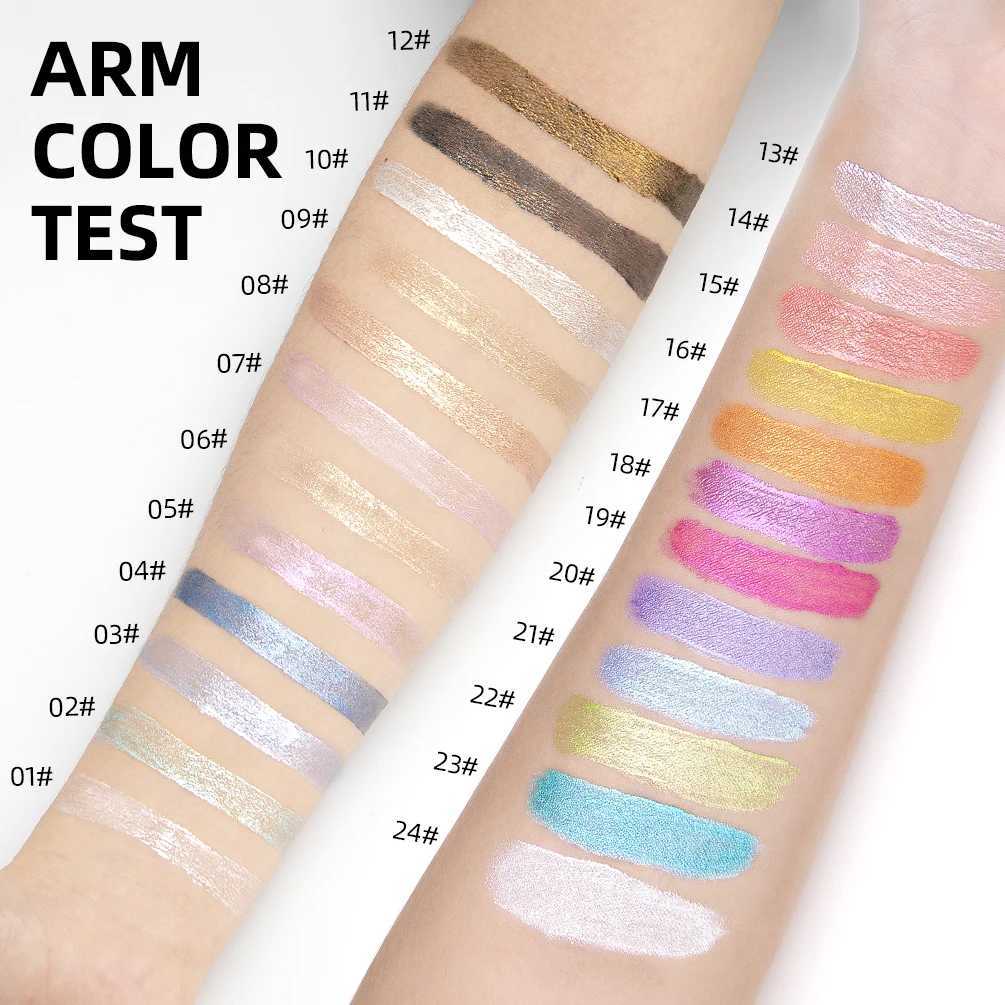QIBEST liquid eye shadow shimmer durable liquid eyeliner pendant high gloss easy to wear shimmer eye makeupW241212