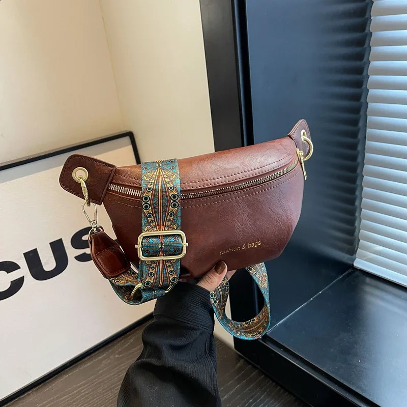 Pu Zipper Youth Ladies Waist Packs Advanced Sense Female Crossbody Bags on Sale Bolsas Para Mujeres 240816