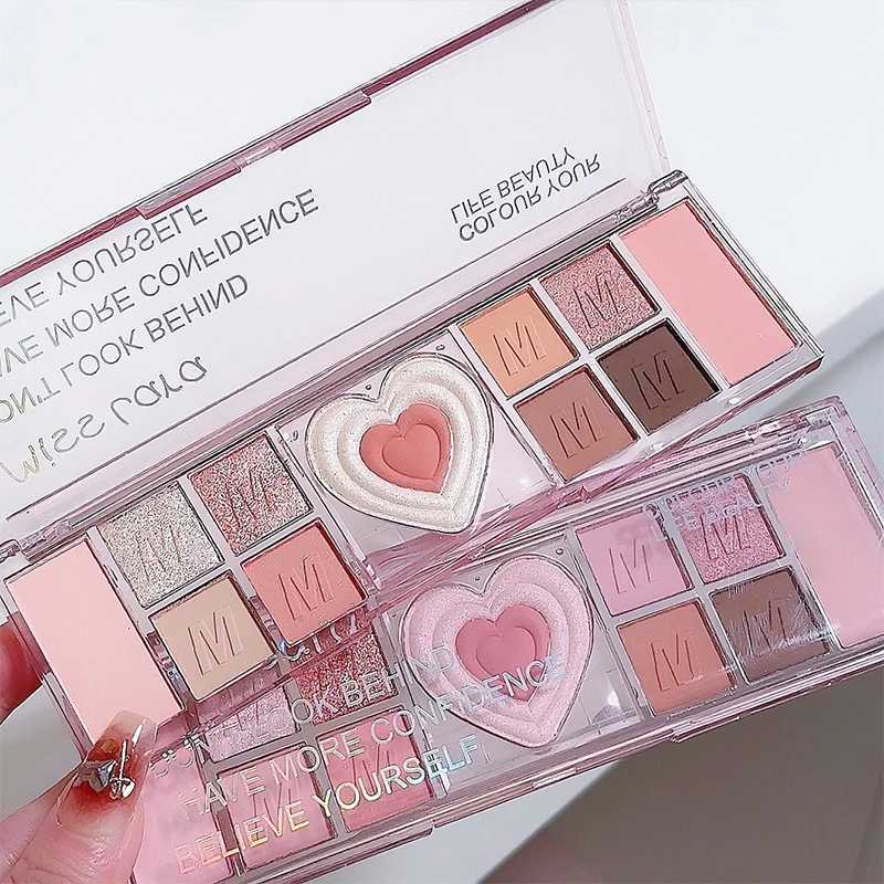 12 Color Love Highlighting eye shadow B Palette Professional Multi purpose Cosmetics eye shadow Mineral Pigment Makeup PanelW241212
