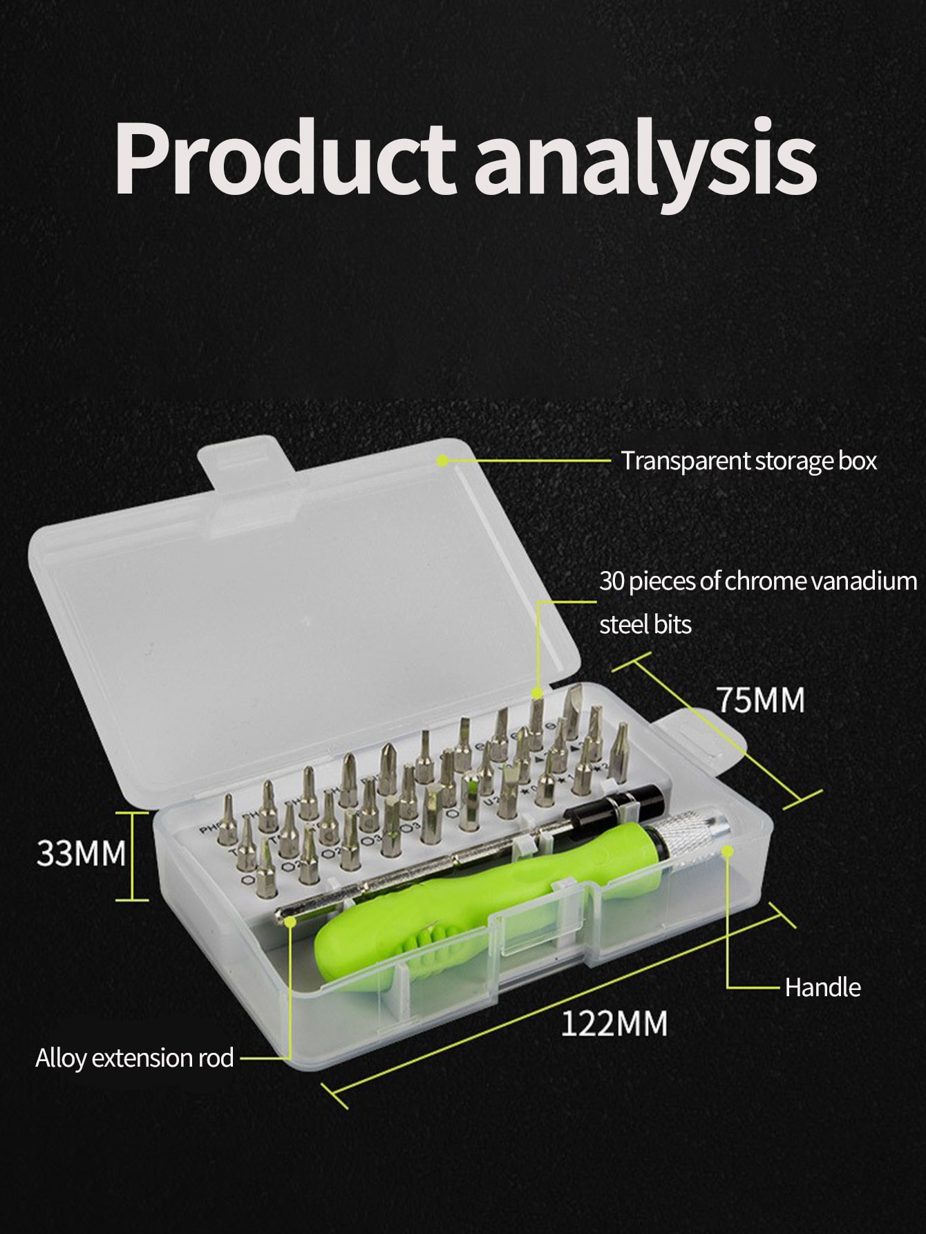 1pc32 in one multifunctional manual screwdriver car repair tool mobile phone repair screwdriver computer disassembly tool multifunctional