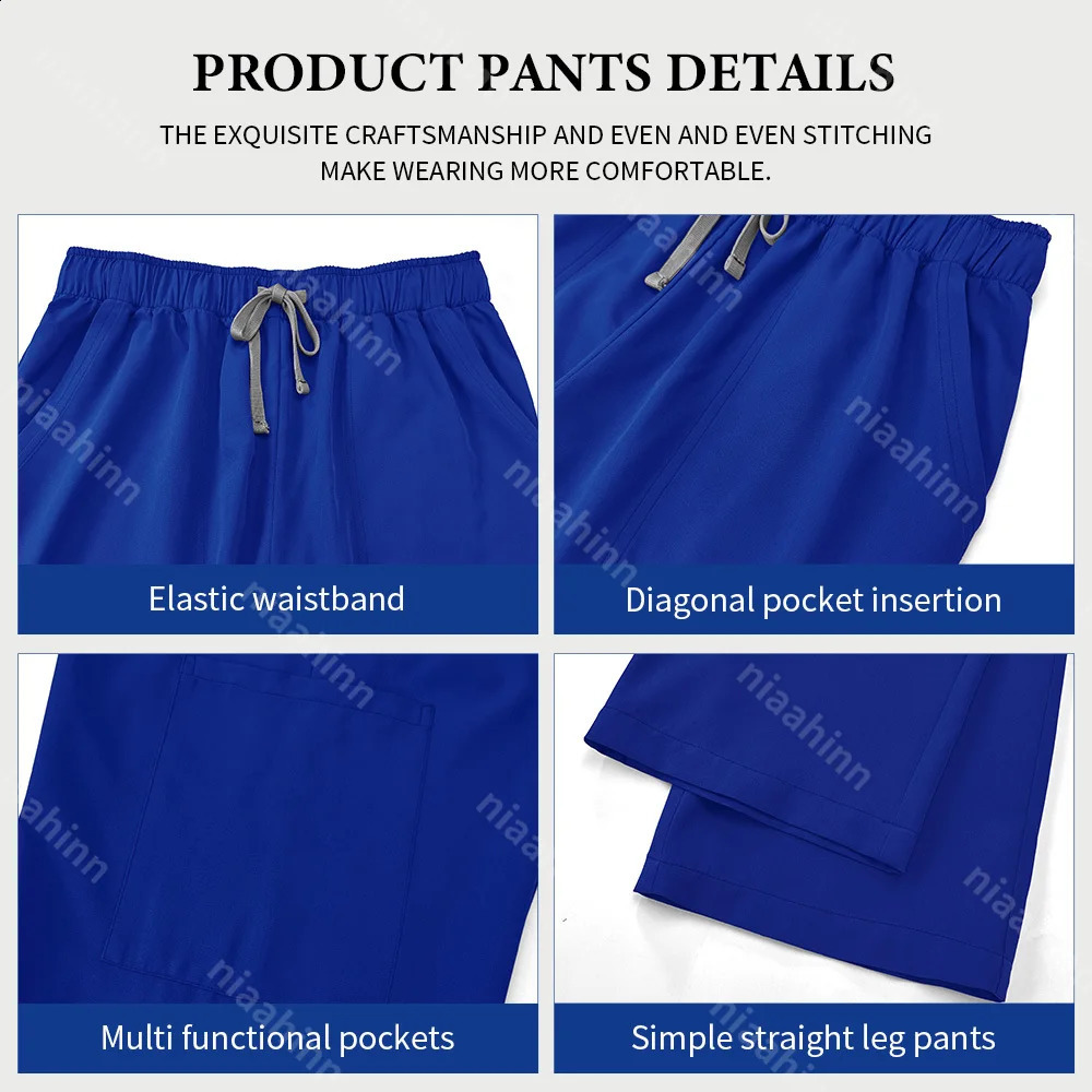 Nurse Scrubs Set Women Anti Wrinkle Washable Soft Hospital Uniform Scrubs Women Scrubs Sets Accessories 240815