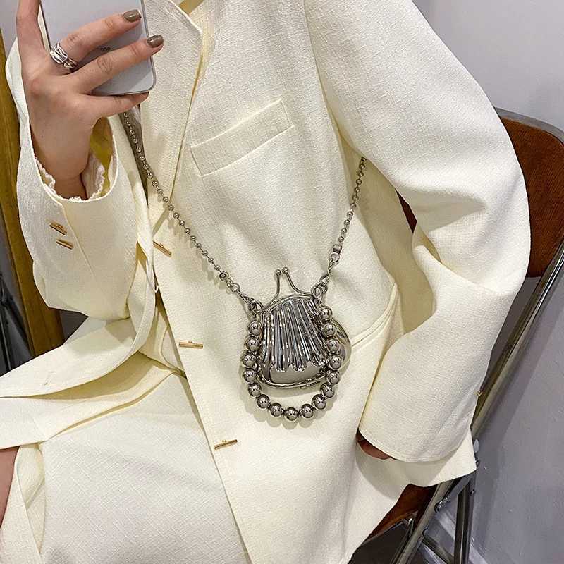 Fashion Metal Lipstick Bag for Women Luxury Dinner Bag Designer Shell Bag High Quality Shoulder Bags Cute Purses Crossbody Bag CI24816