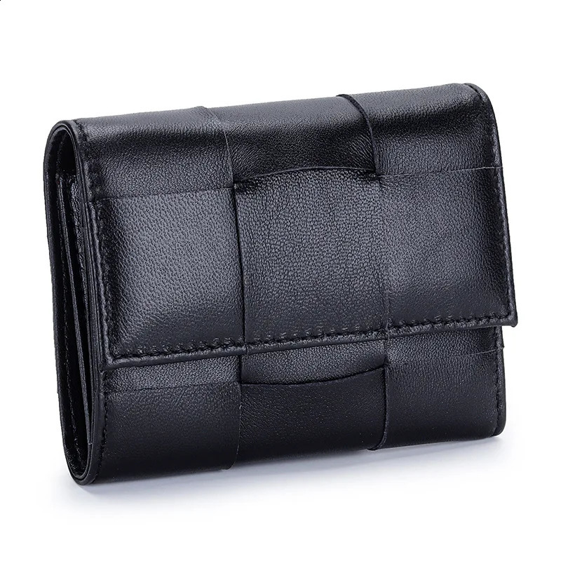 short fashionable genuine leather coin sheepskin woven womens card holder ious 30% discount wallet 240816 74db 4