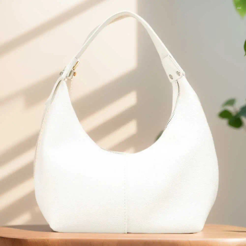 Hobo Women Vintage Underarm Bag PU Leather Soft Bags Solid Color Casual Armpit Handbag Girls Outdoor Daily a36f