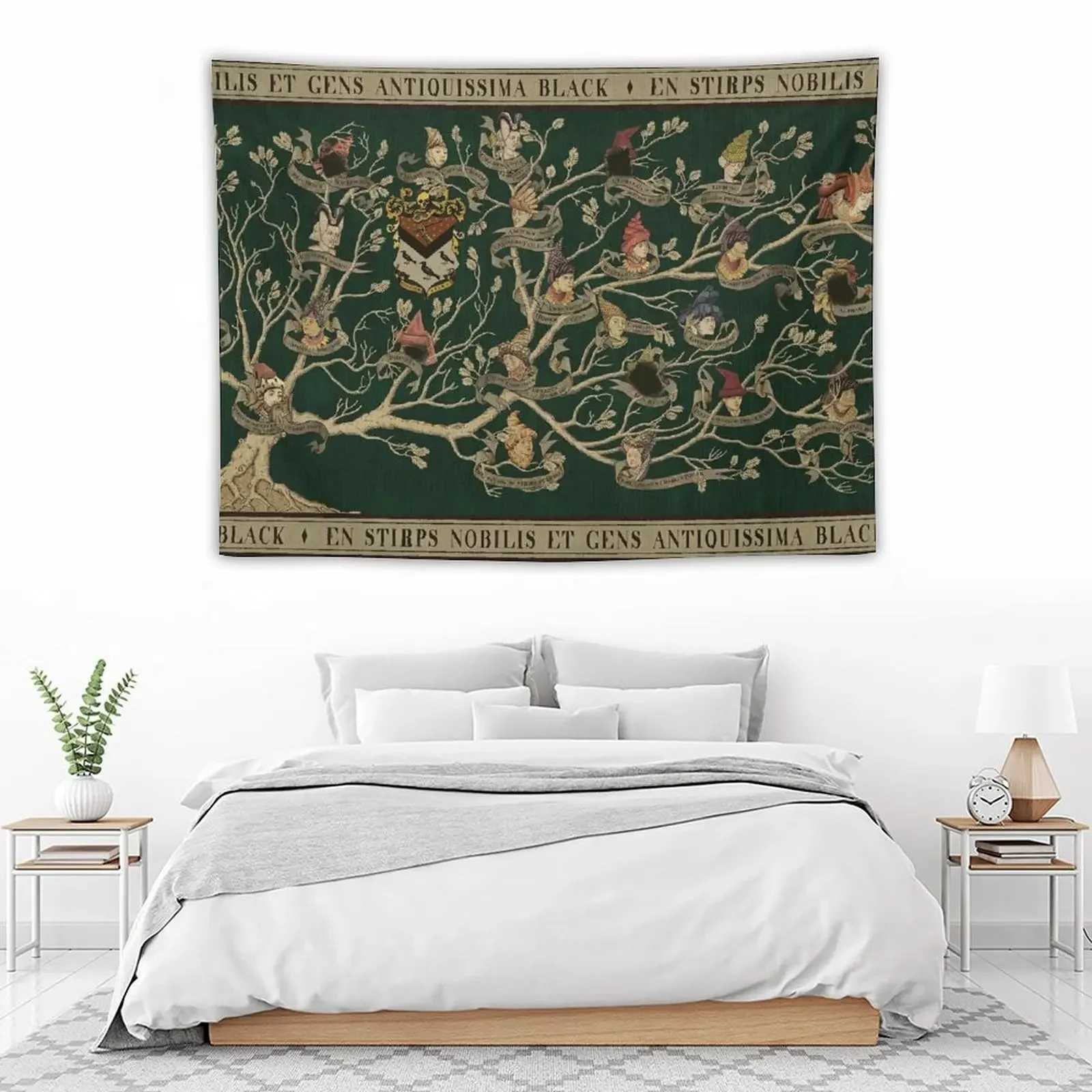 Noble House of Black Family Tree Tapestry Bedroom Decor Room Decor Tapestry Y240816