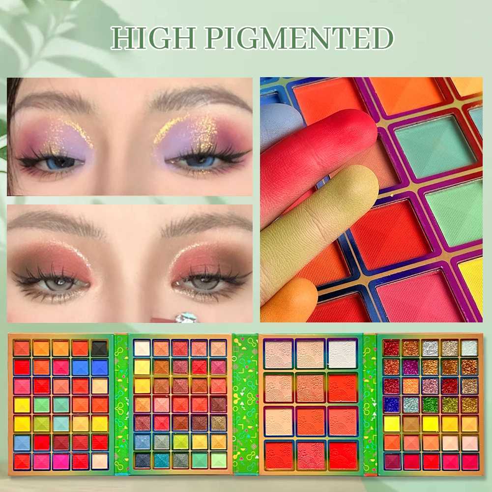117 Color eye shadow Palette Color Folding Style Makeup Palette Glass Shiny Finish Makeup Gifts Cosmetics Charming EyesW241212
