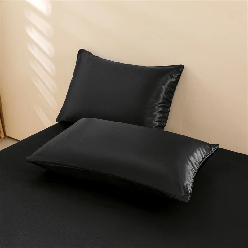 Satin bed sheet large bed sheet set 4-piece silk bed sheet set 1 deep pocket fitting bed sheet1 flat bed sheet2 pillowcases 240816