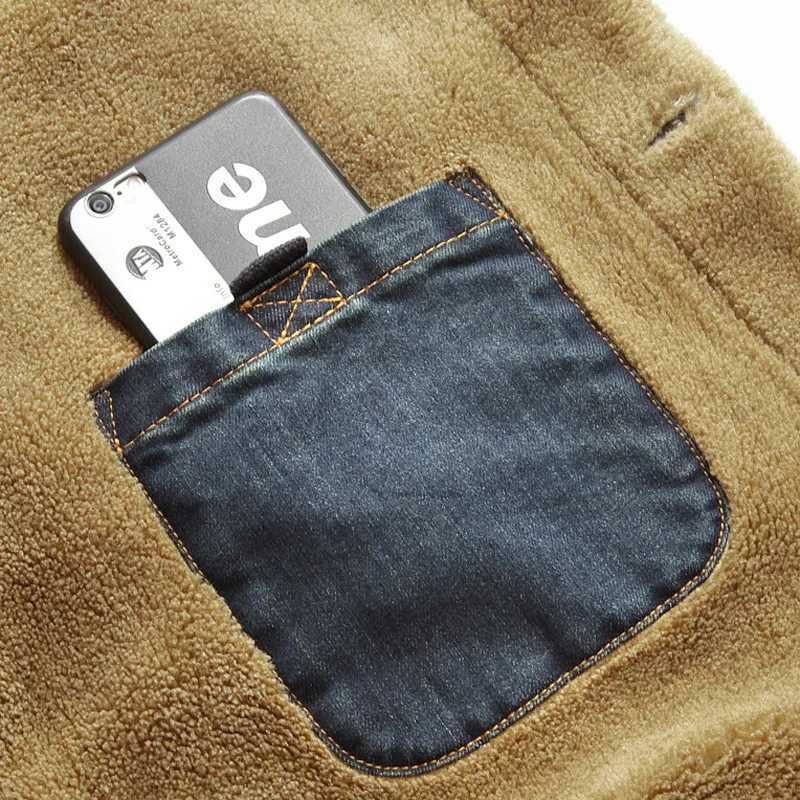 TELLHIGH winter denim jacket mens windproof wool thick mens jacket denim jacket mens multi pocket denim clothing W241011